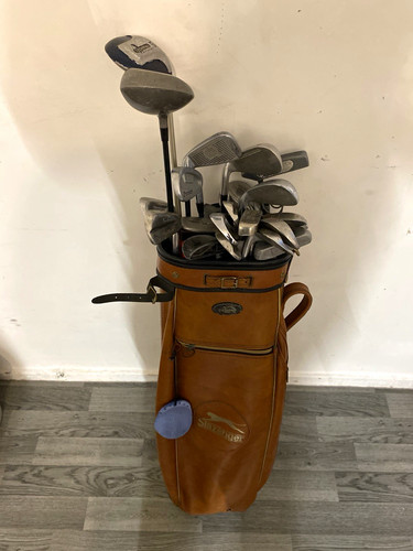 Slazenger brown leather cart - brown,