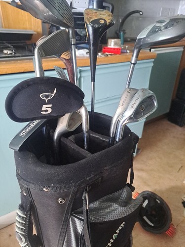 Left handed golf - clubs, and
